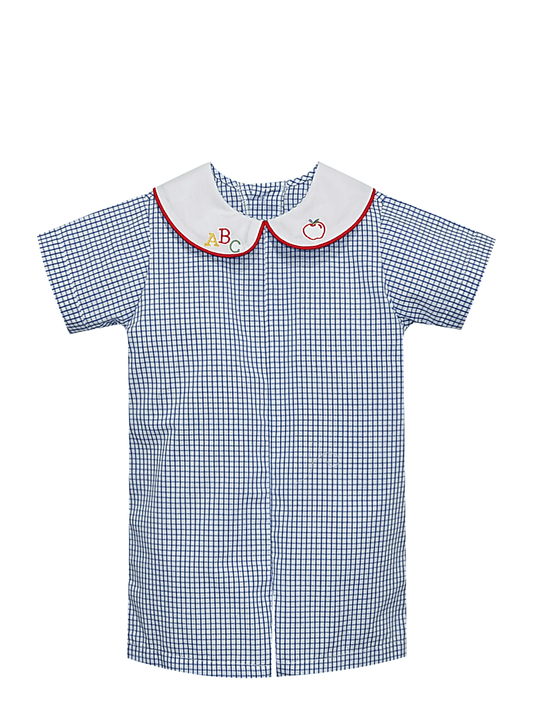 Royal Blue ABC Smocked Boy Romper