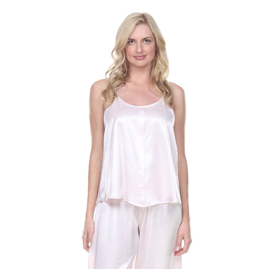 Babe Satin Cami with Pleated Front