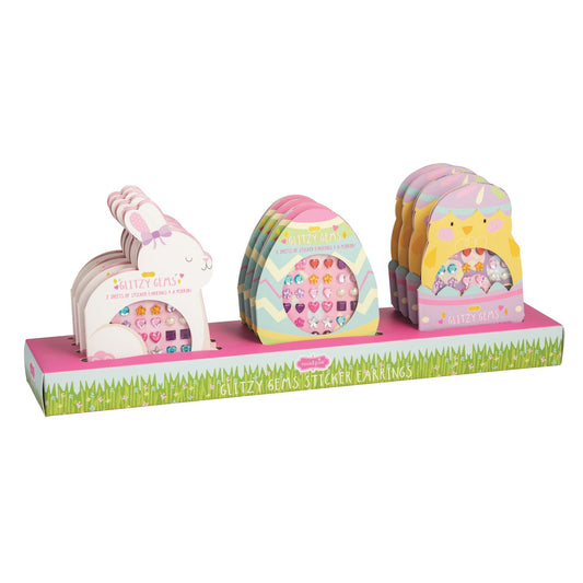 Easter Glitzy Gems Stick-On Earrings