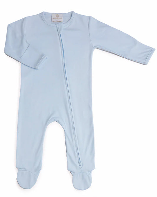 Indigo Zipper Romper - Blue