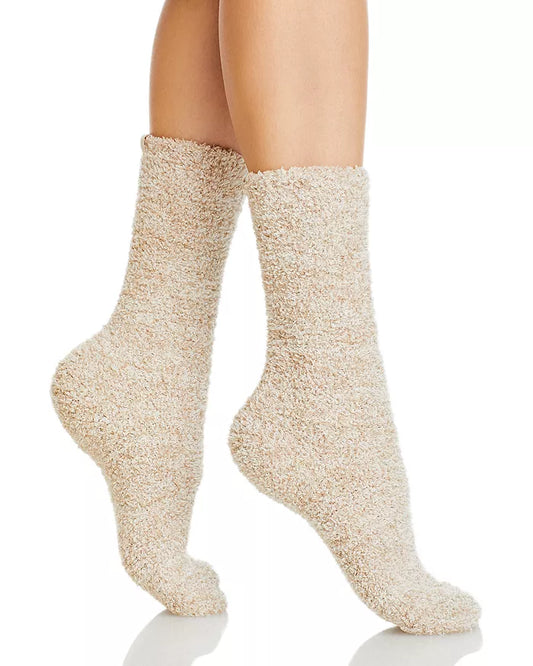 CozyChic Heathered Socks - Stone White