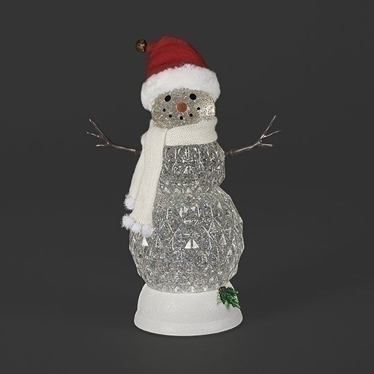Swirl Snowman with White Scarf