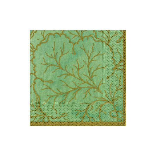 Gilded Majolica Celadon Napkins