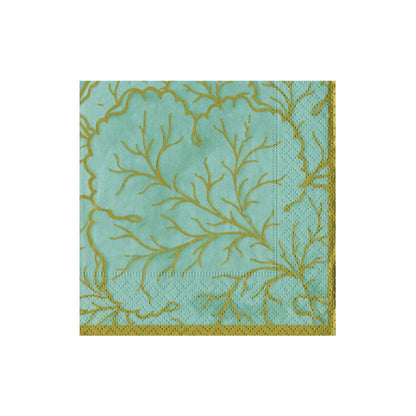 Gilded Majolica Saltwater Napkins