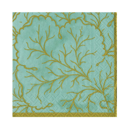 Gilded Majolica Saltwater Napkins