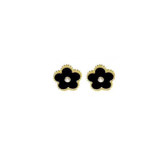 Clover Studs - Black