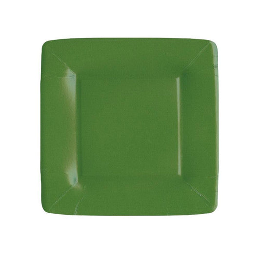 Grosgrain Hunter Green Square Plate