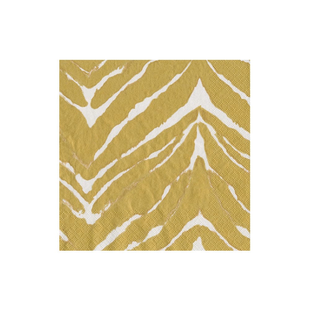 Wild Kingdom White/Gold Napkins