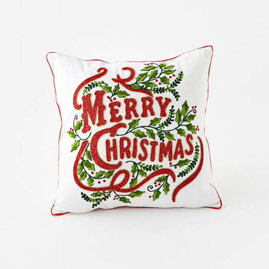 Merry Christmas Pillow, 18"x18"