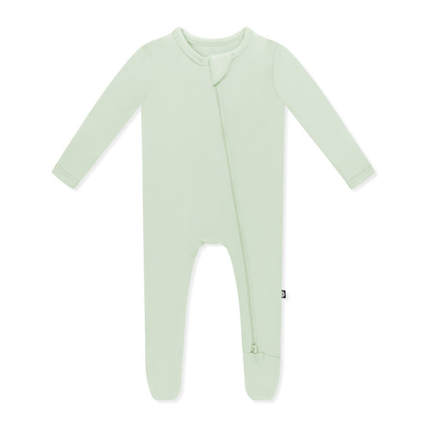 Zippered Footie in Basil
