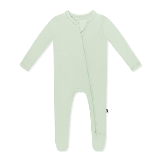 Zippered Footie in Basil