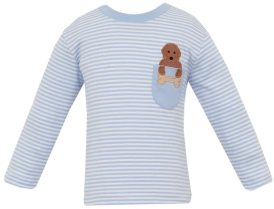 LABS -Blue knit stripe boys T-shirt