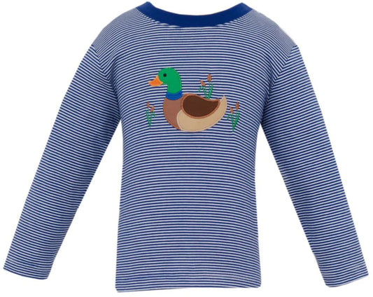 MALLARD DUCK - Navy knit stripe boys