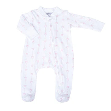 Pink Bows Zippered Pajamas