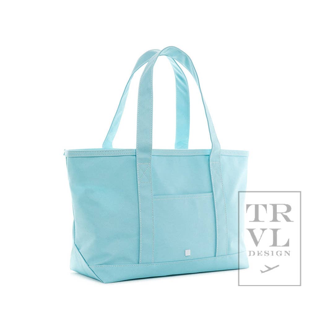Medium Tote - Coated Canvas Midi Lake Blue