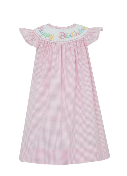 Happy Birthday Girls Seersucker Dress