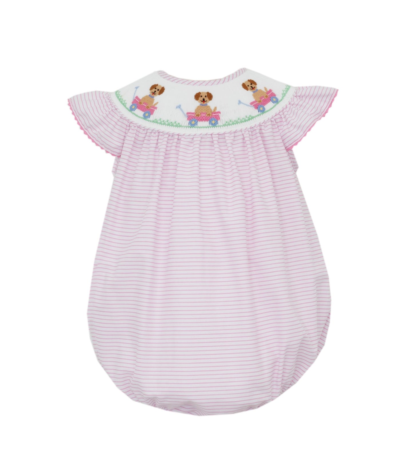 Puppies Pink Stripe Bubble