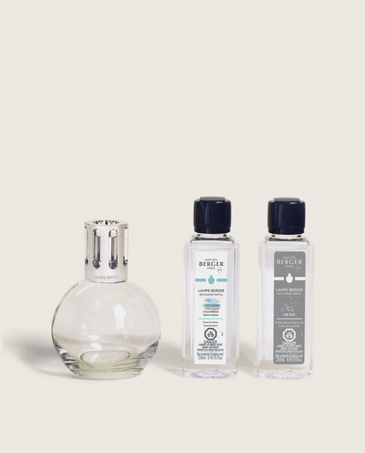Essential Round Lamp Ritual Starter Kit with Air Pur So Neutral + Ocean Breeze 250 ml
