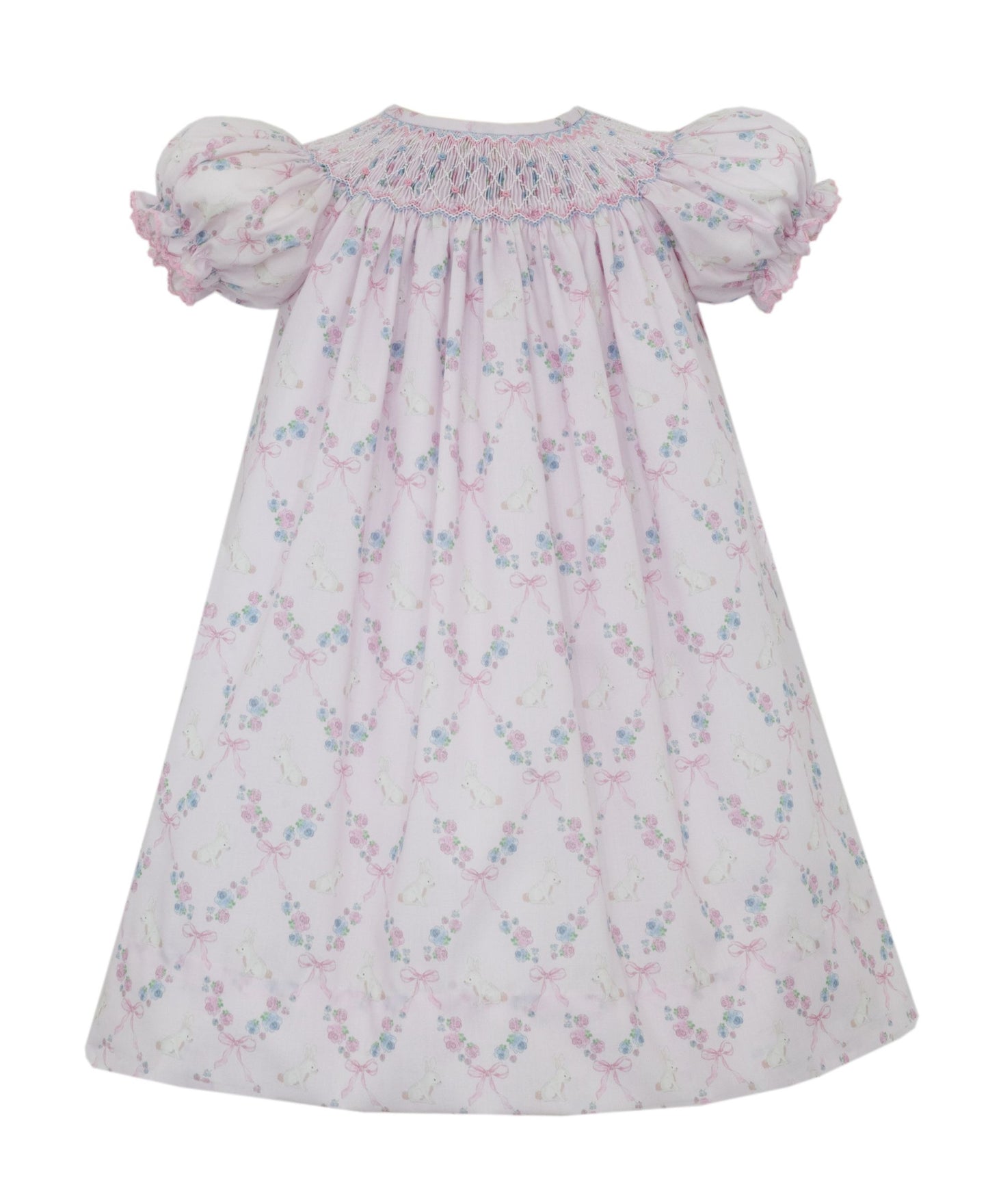 Beatrice Pink Bunny Bishop Dress