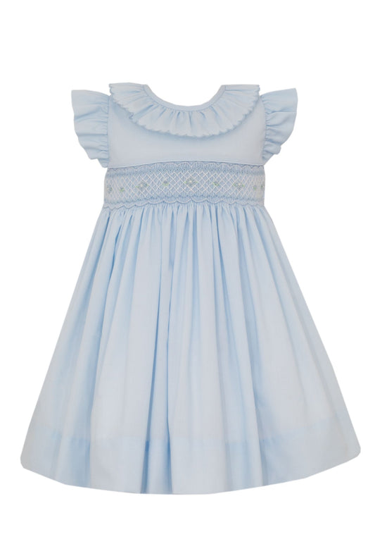 Amelie Lt. Blue Swiss Bishop Dress