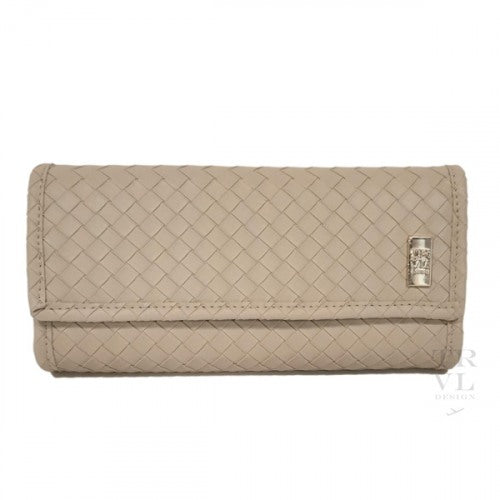 Bisque Luxe Woven Jewelry Wallet