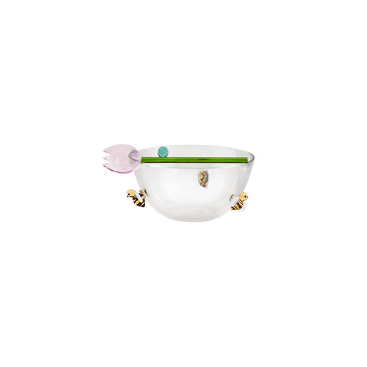 Bee Glass Inlay Tidbit