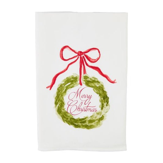 Merry Xmas Topiary Towel