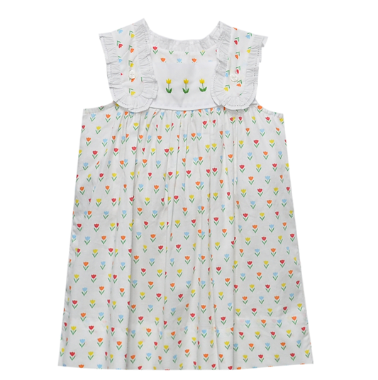 Yellow Flower Iris Dress-Tulip Time