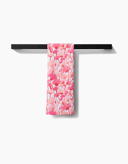 Pink Florals Tea Towel