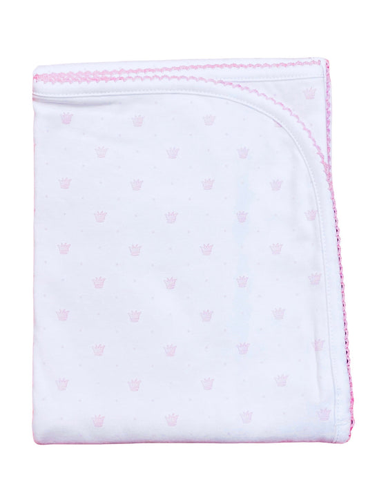 La Luna Pima Cotton Blanket Pink Crown