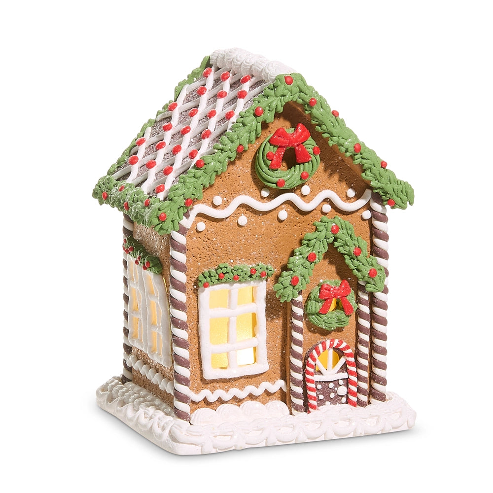 8" Lighted Gingerbread House