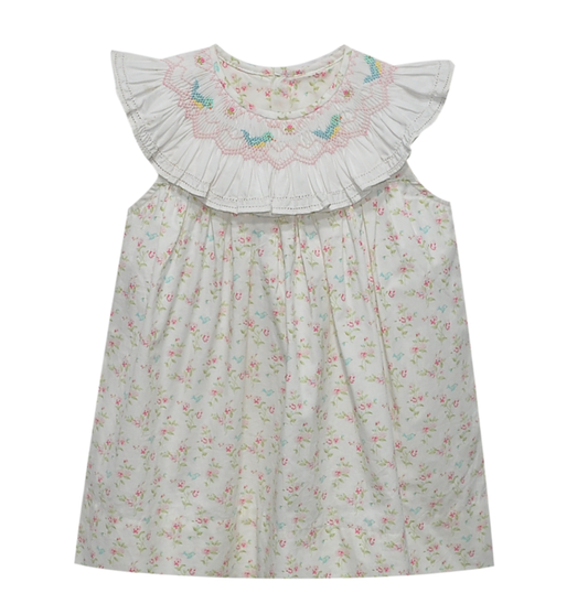 Pink Flower Ellis Dress-Songbird Garden