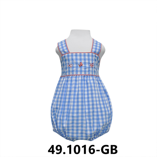 Blue Bella Girl Sunsuit - Red White & Blue
