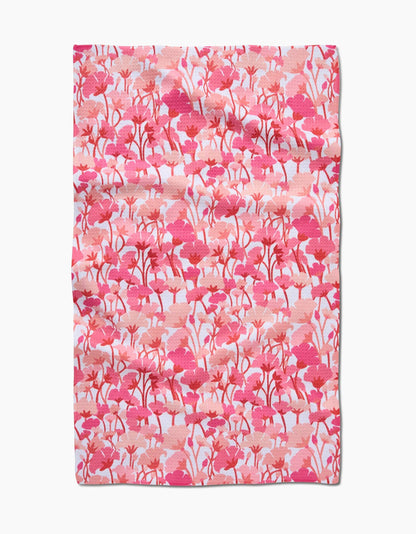 Pink Florals Tea Towel