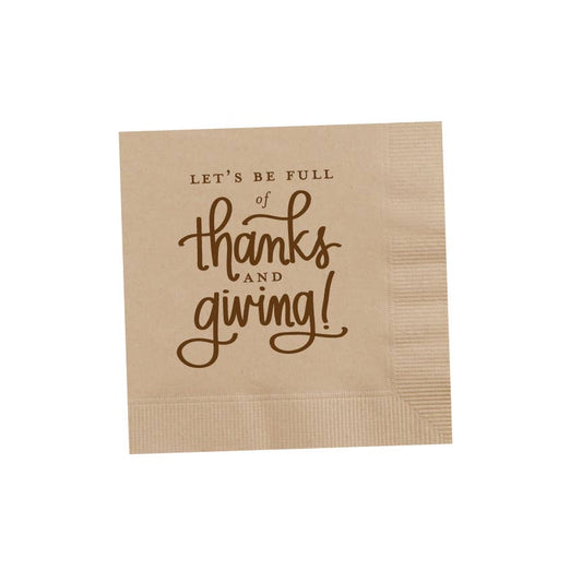 Thanks & Giving Napkins (25 per pkg)