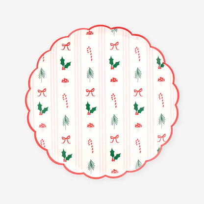Meri Meri - Festive Icon Stripes Side Plates