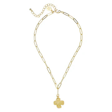 Gold Texas X's on Paperclip Necklace