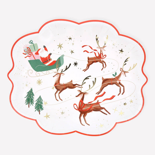 Meri Meri - Santa, Sleigh & Reindeer Plates