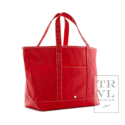 Maxi Tote - Coated Canvas Large Red