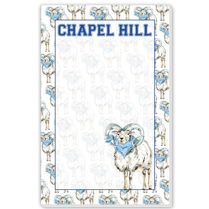 Chapel Hill Carolina Blue & Light Blue Ram Large Notepad
