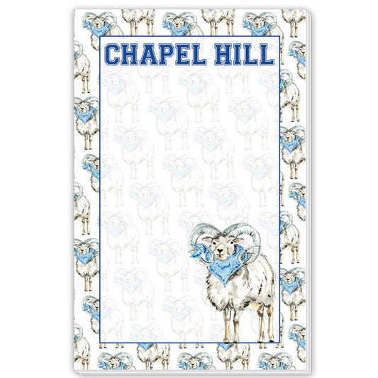 Chapel Hill Carolina Blue & Light Blue Ram Large Notepad