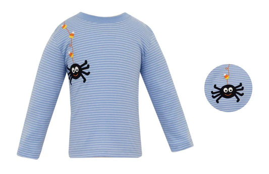 Spider Blue Stripe L/S T-Shirt