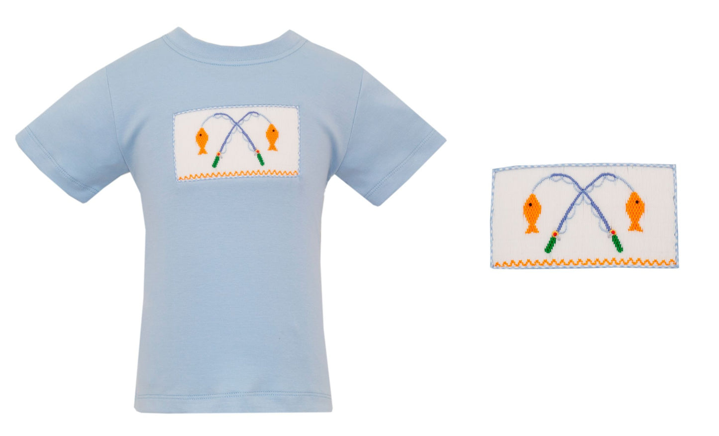 Blue Fishing Cane Knit Shirt