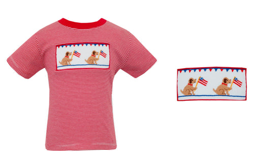 American Puppy Red Stripes Knit Shirt