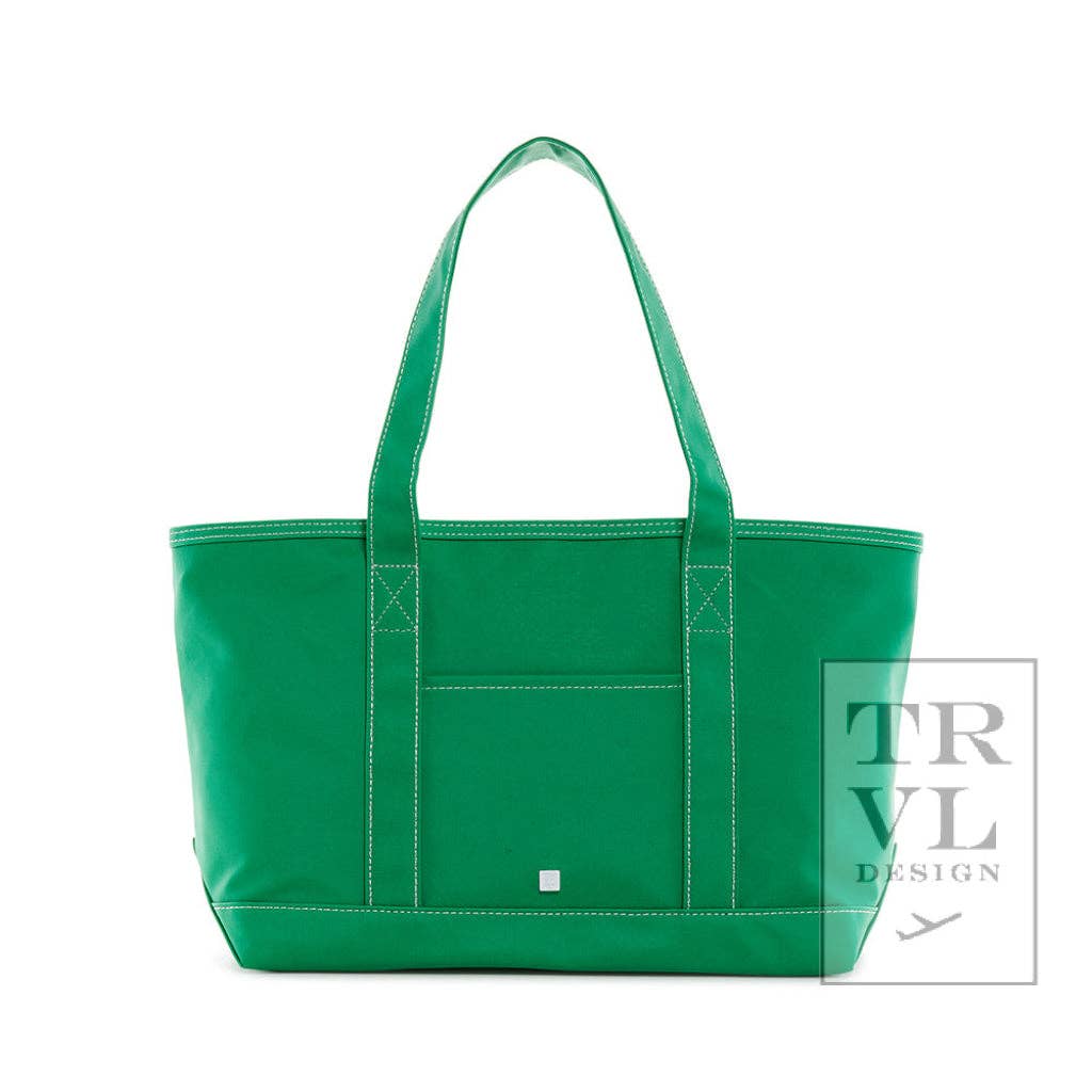 Medium Tote - Midi Coated Kelly Green