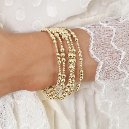 Classic Joy 4mm Bead Bracelet - Gold