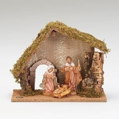 5" Scale 3 Figure Nativity with Italian Stable