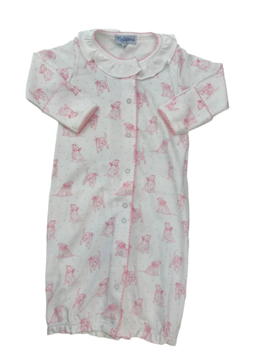 Pink Puppy Print Converter Gown