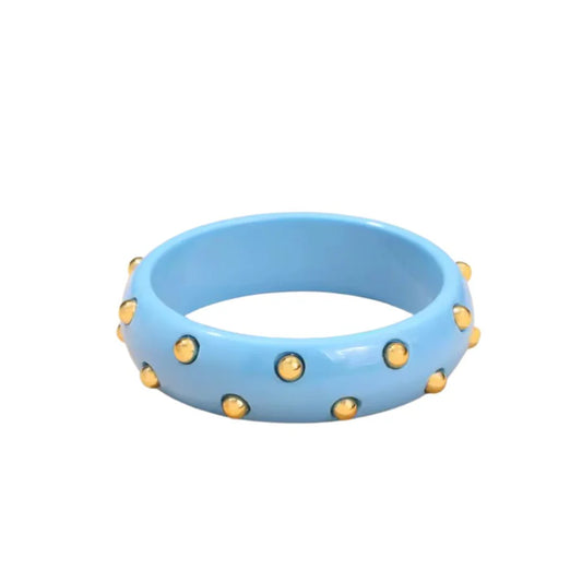 Studded Bangle - Light Blue