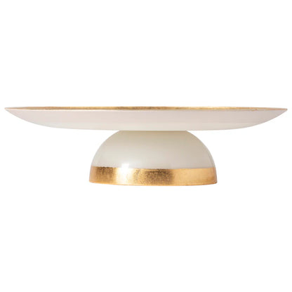 Glass Band Footed Plate Camilla Gold